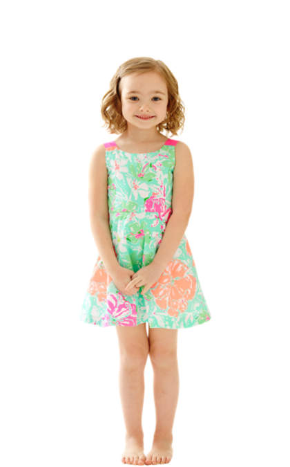 Lilly Pulitzer GIRLS CHARLIE FIT & FLARE DRESS Poolside Blue Beach Walk lilly pulitzer easter dresses for toddler girls