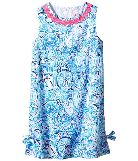 Lilly Pulitzer Kids Little Lilly Classic Shift Dress (Toddler:Little Kids:Big Kids) Resort White Lucky Trunks