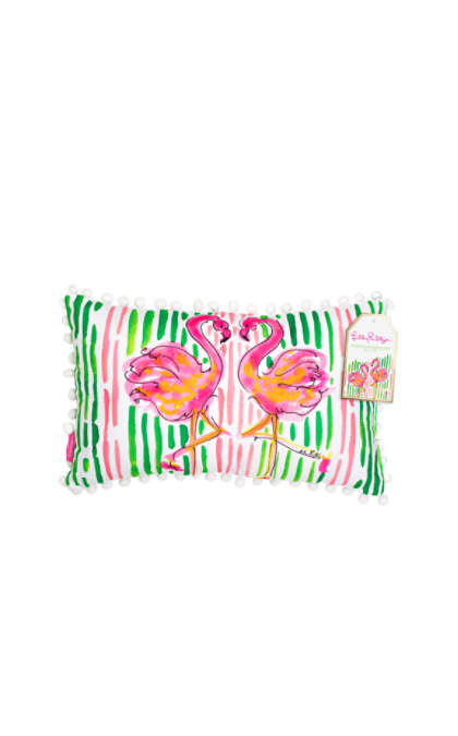 Lilly Pulitzer MEDIUM INDOOR/OUTDOOR PILLOW - FLAMINGO 5X5 Multi
