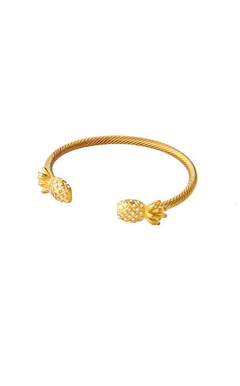 Lilly Pulitzer SARASOTA PINEAPPLE BANGLE Gold Metallic