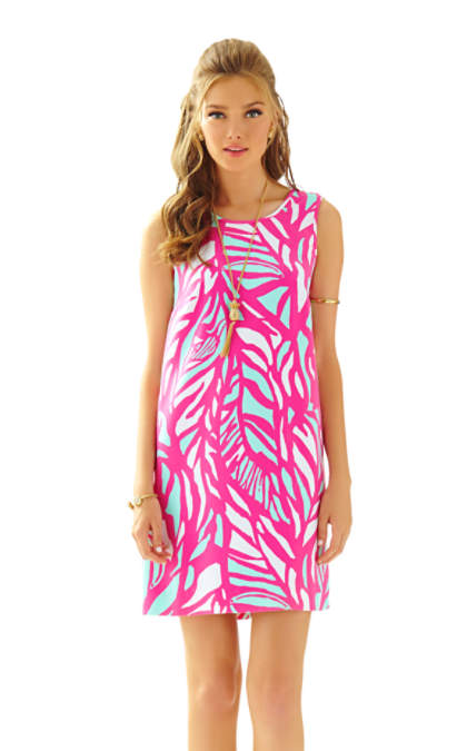 Lilly Pulitzer Sabrina Sleeveless Shift Dress Capri Pink Papaya Playa