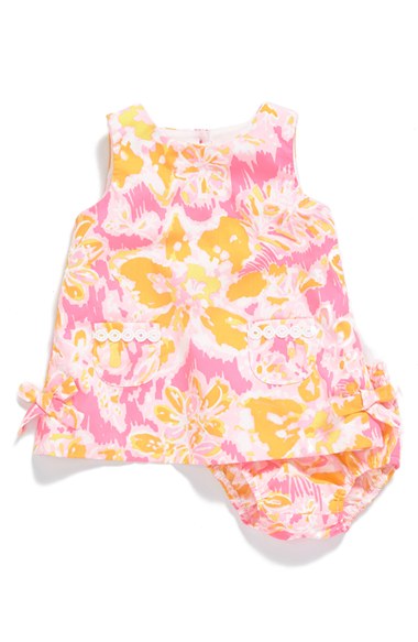 Lilly Pulitzer® 'Baby Lilly' Cotton Shift Dress (Baby Girls) Kir Royal Pink floral print easter dresses for baby girls