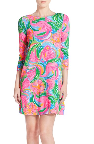 Lilly Pulitzer® 'Ophelia' Stretch Floral Print Dress Multi So Appealing trapeze dresses for easter