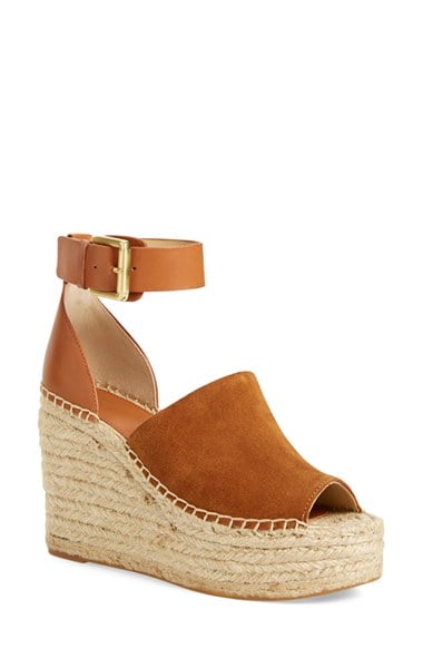 MARC FISHER LTD 'Adalyn' Espadrille Wedge Sandal (Women) Tan Saddle