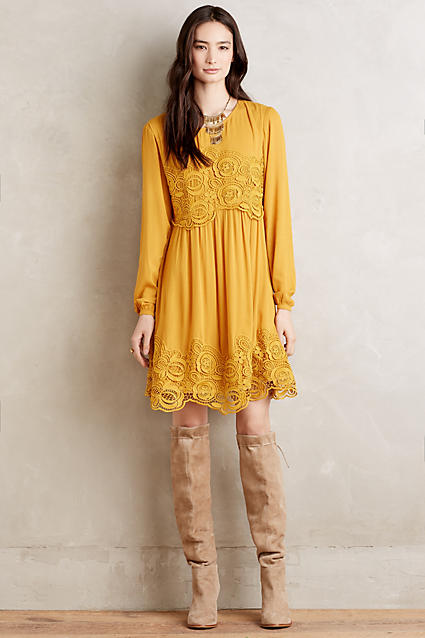 Maeve Lace Interlude Dress Maize