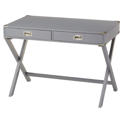 Neptune Campaign Writing Desk by Mercury Row Frost Grey Wayfair Easter Sale