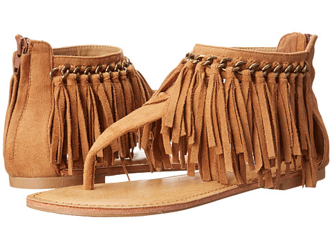 Not Rated Keep The Peace Fringe Sandals Tan