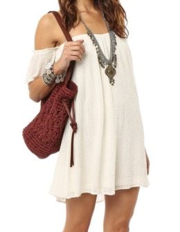 O'Neill 'Dutch' Off the Shoulder Swing Dress Naked