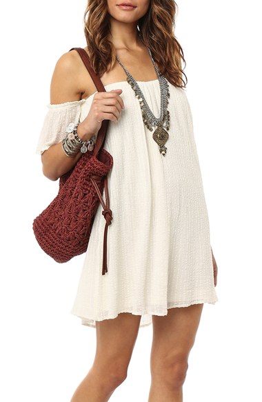 O'Neill 'Dutch' Off the Shoulder Swing Dress Naked