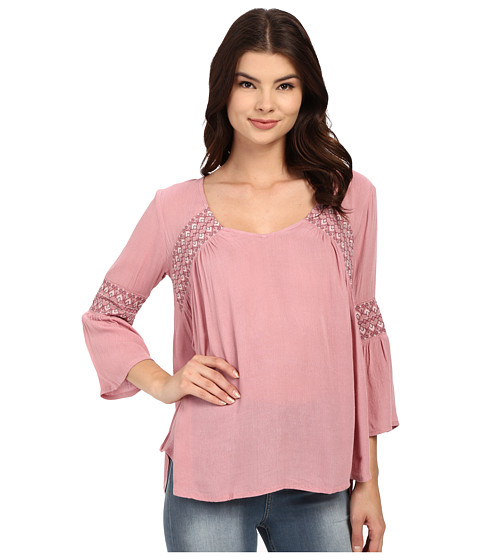 O'Neill Rocco Woven Sleeved Top Lilac bell sleeve tops for spring