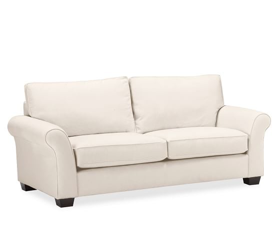 PB COMFORT ECO ROLL ARM UPHOLSTERED SOFA Pottery Barn Sofas and Sectionals Sale