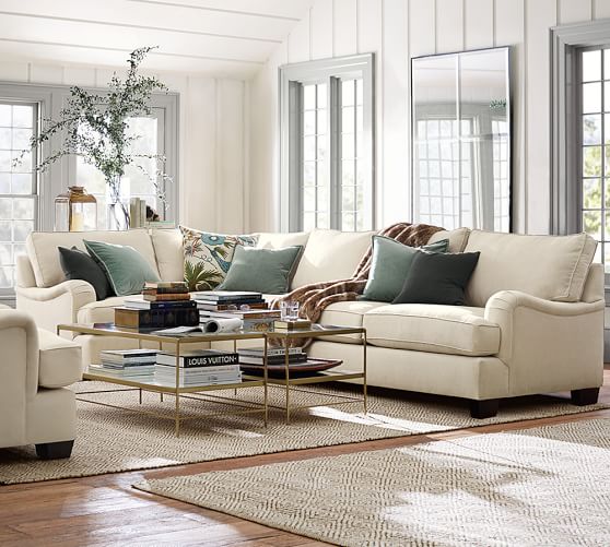 PB COMFORT ENGLISH ARM SECTIONAL COMPONENTS SLIPCOVERS Pottery Barn Sofas Sectionals Sale