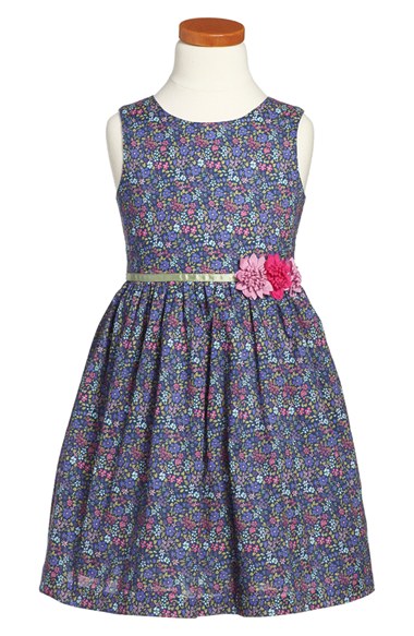 Pippa & Julie Floral Print Sleeveless Party Dress (Toddler Girls, Little Girls & Big Girls) Multi Purple