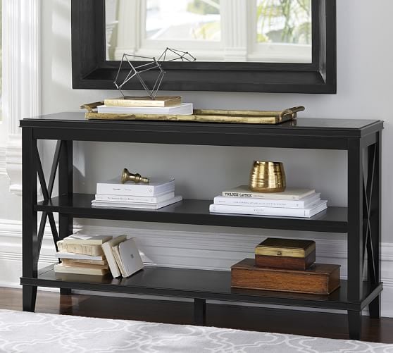 Pottery Barn CASSIE CONSOLE TABLE Black Finish or White