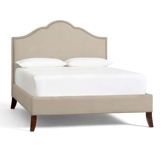 Pottery Barn FALLON UPHOLSTERED BED & HEADBOARD pottery barn st. patrick's day sale