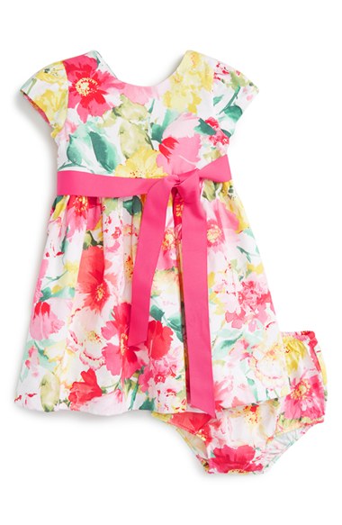 Ralph Lauren Floral Cotton Dress (Baby Girls) Pink White Multi