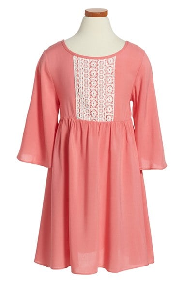 Roxy 'Lounging' Lace Trim Dress (Toddler Girls & Little Girls) Tea Rose 