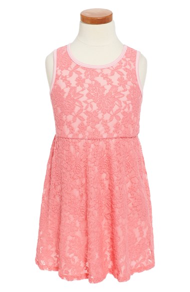Ruby & Bloom 'Novelty' Lace Dress (Toddler Girls, Little Girls & Big Girls) Pink Shell easter dresses for toddler girls