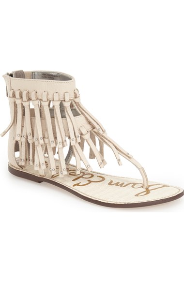 Sam Edelman 'Griffen' Fringe Sandal (Women) Modern Ivory Leather 