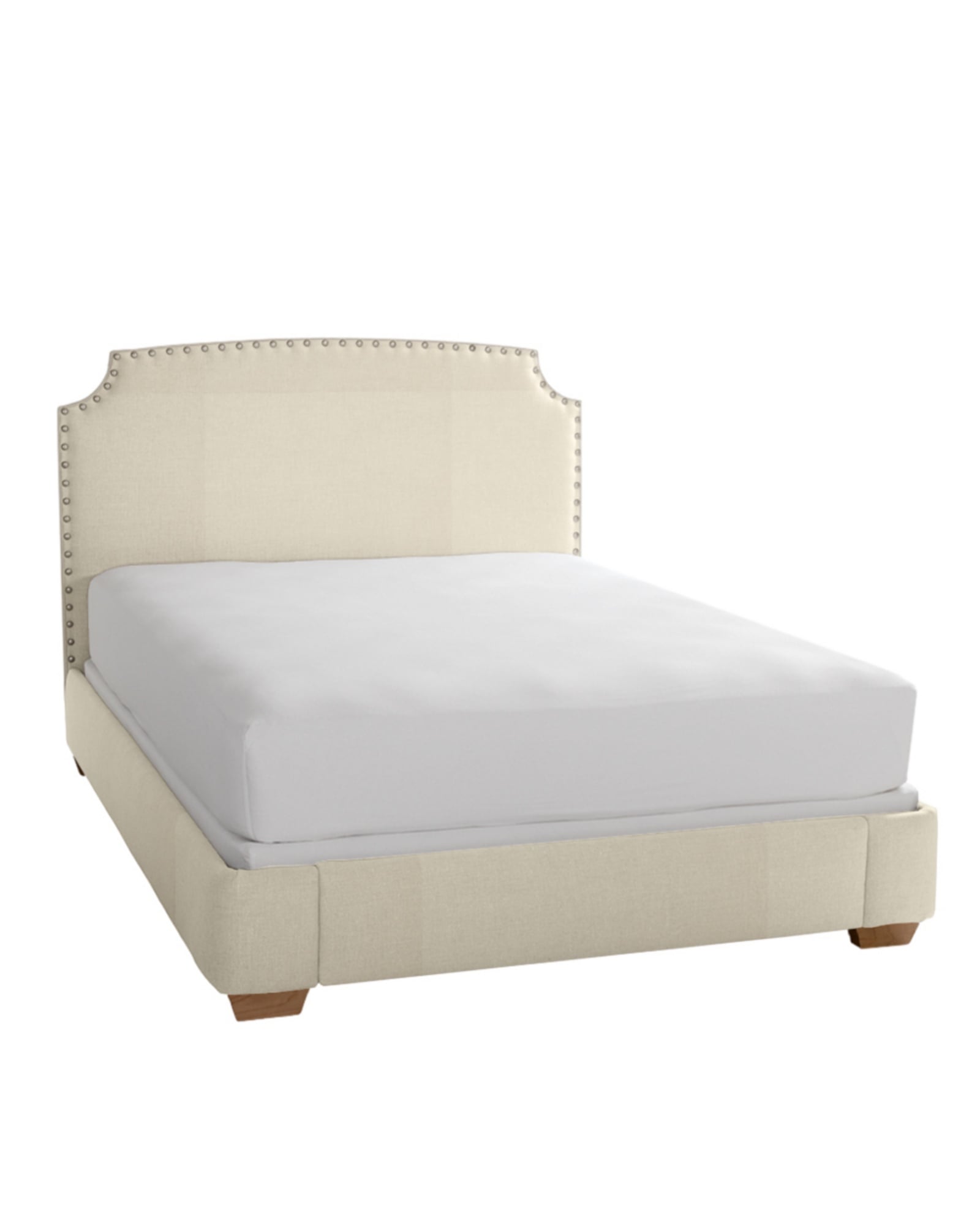 Serena & Lily Fillmore Bed with Nailheads Natural Canvas