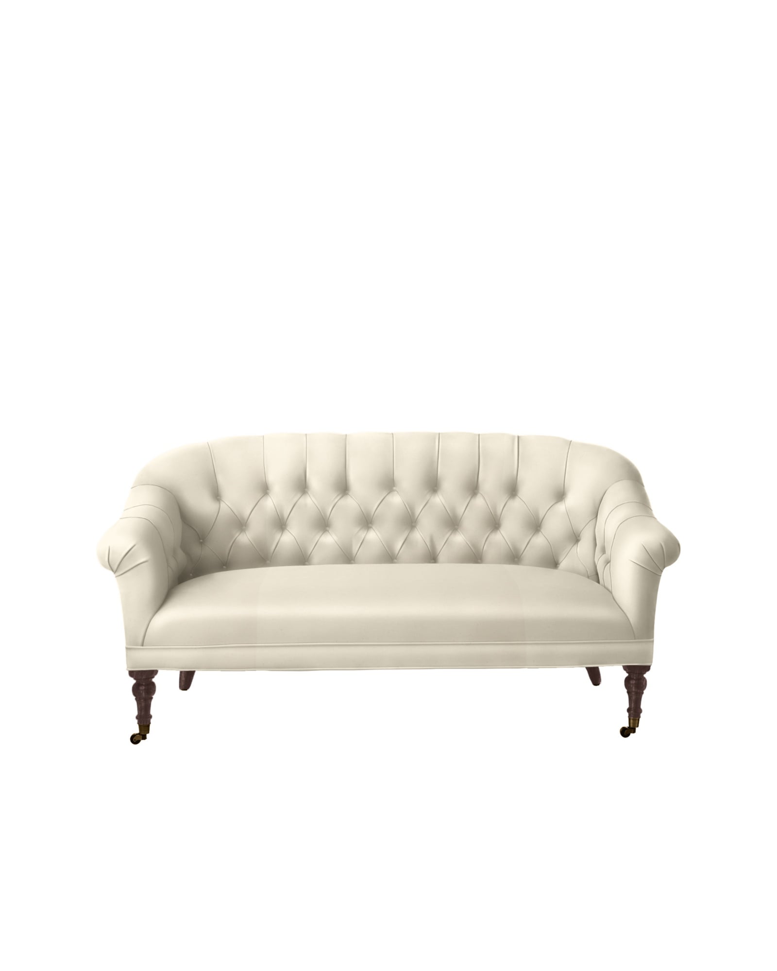 Serena & Lily Paxton Tufted Loveseat Natural Canvas Serena Lily Custom Upholstery Sale