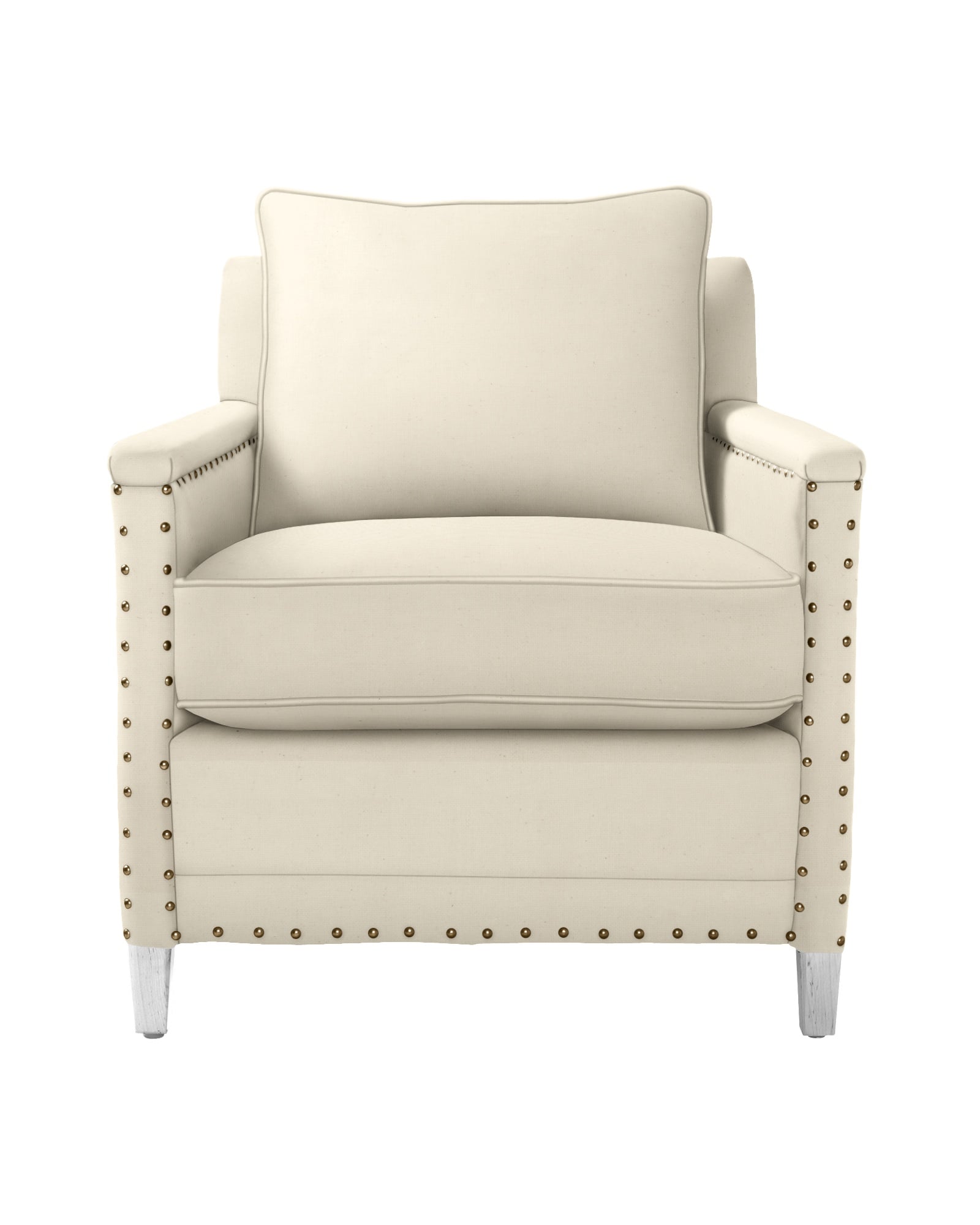 Serena & Lily Spruce Street Chair with Nailheads Natural Canvas