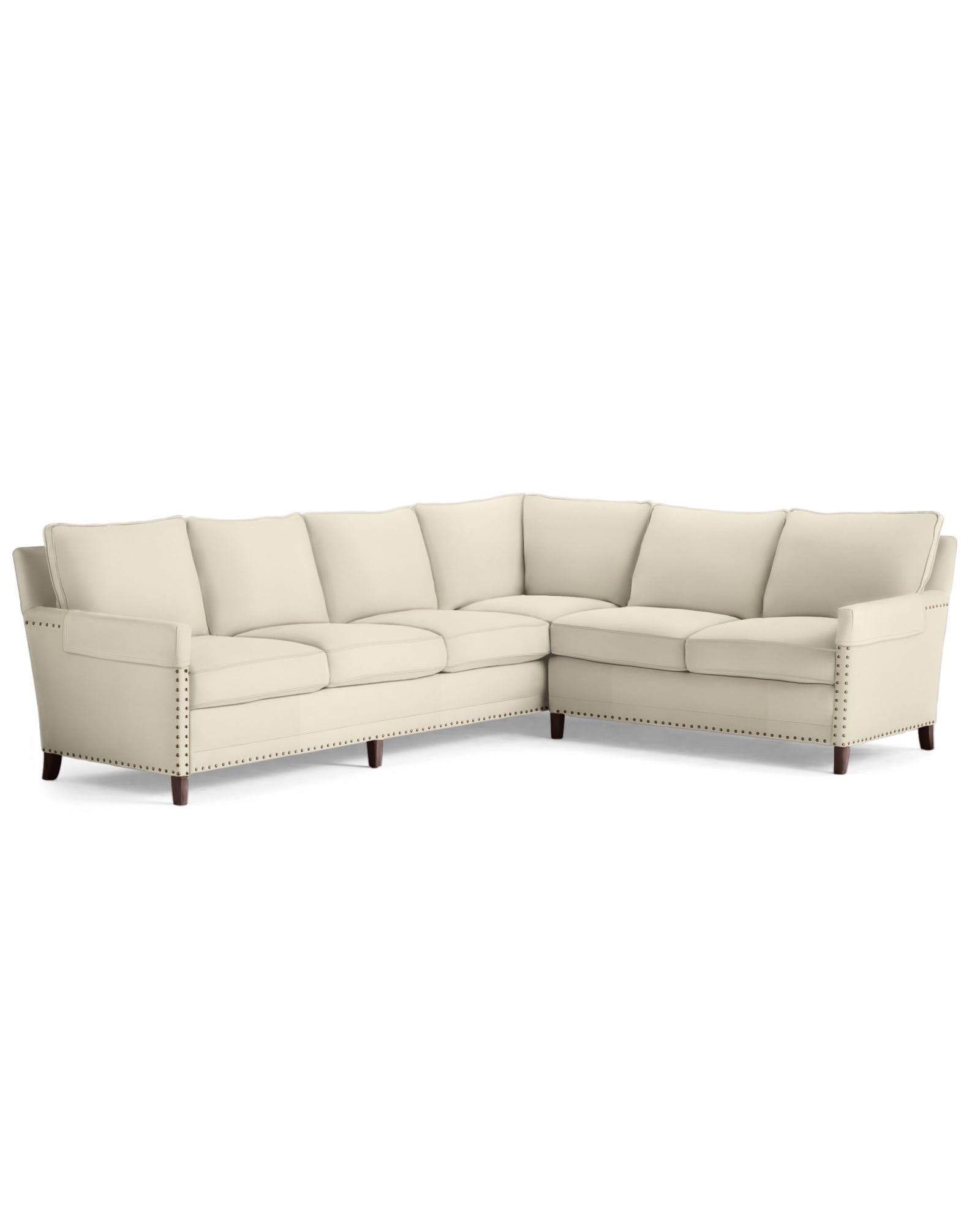 Serena & Lily Spruce Street L-Sectional with Nailheads- Right Facing