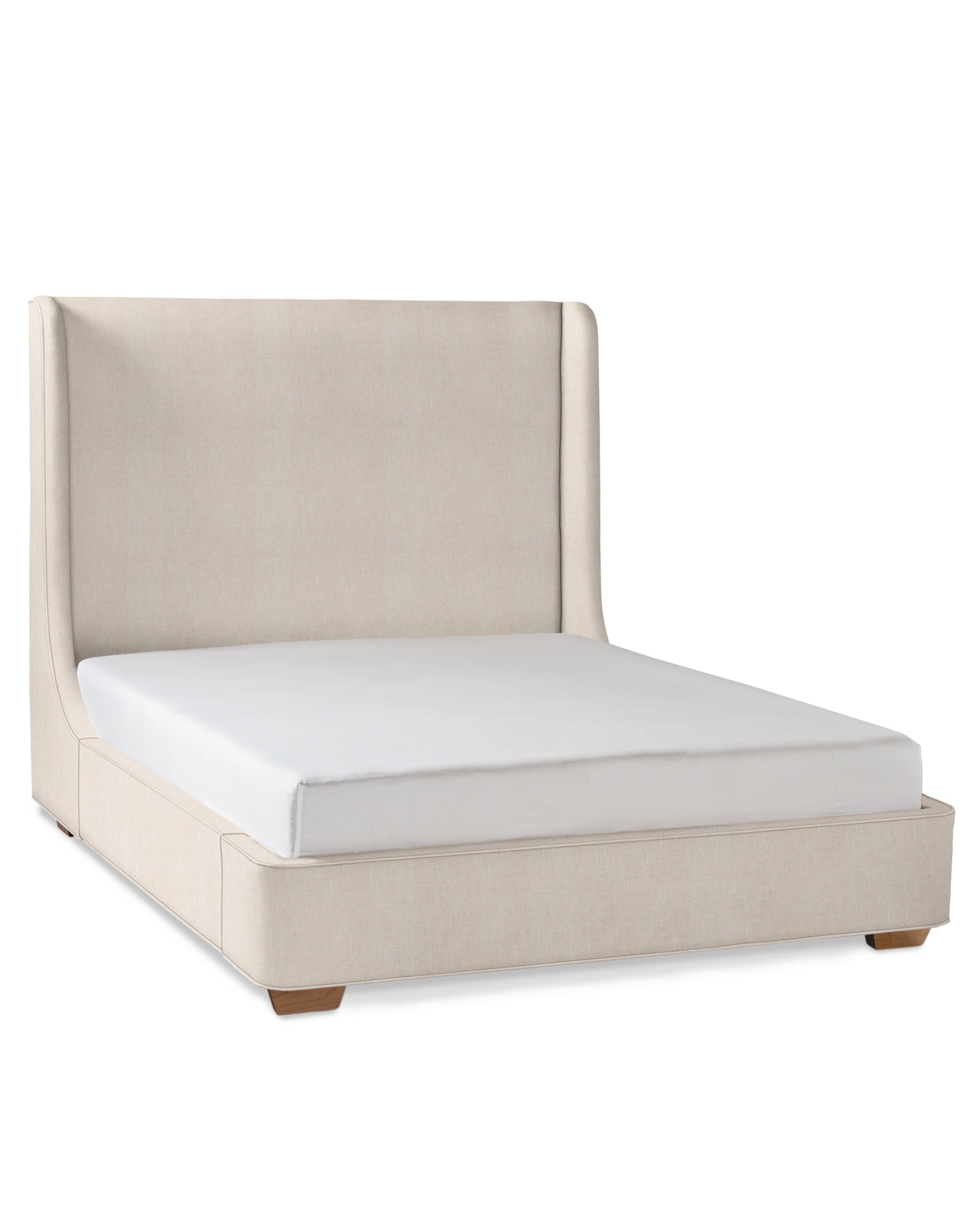 Serena & Lily Wickham Shelter Bed Chunky Flax Linen Blend Serena & Lily Custom Upholstery Sale
