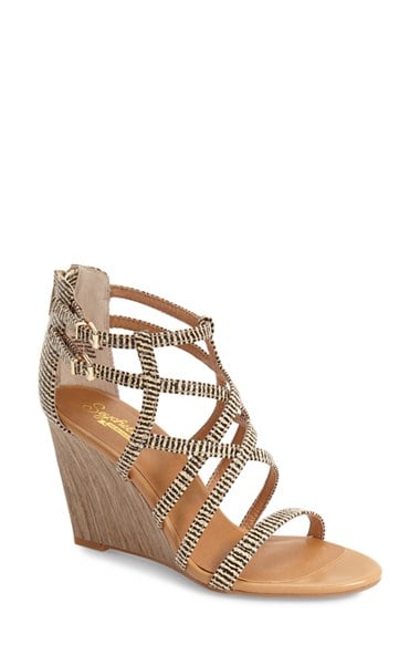 Seychelles 'Illustrious' Sandal (Women) Natural Stripe wedge sandals for easter