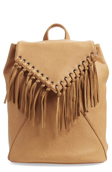 Sole Society 'Hartley' Faux Leather Backpack Camel fringe backpacks for spring