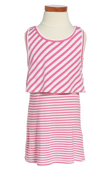 Splendid Stripe Layer Dress (Toddler Girls & Little Girls) Pink