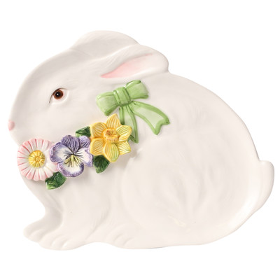 Spring Bunny Bows Divided Serving Dish by Kaldun & Bogle