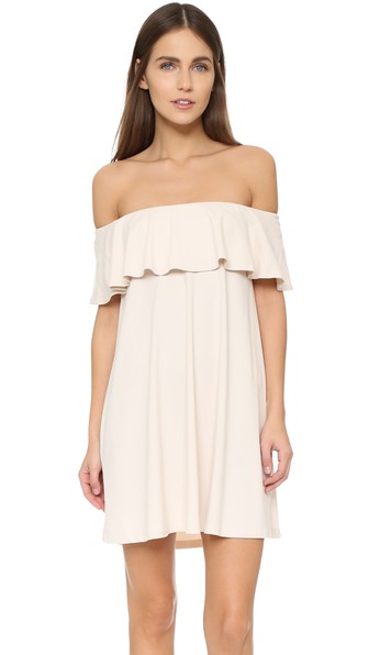 Susana Monaco Fifi Off the Shoulder Dress Blanced Almond Shopbop Big Event Sale