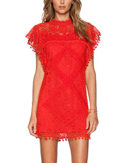 TULAROSA Clayton Lace Tunic Cayenne