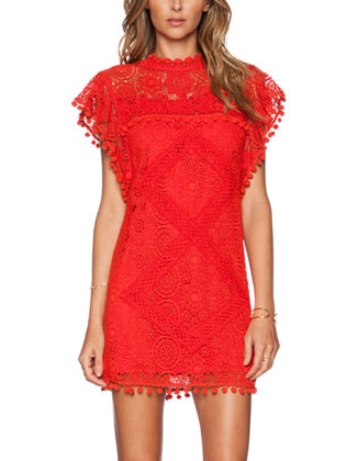 TULAROSA Clayton Lace Tunic Cayenne