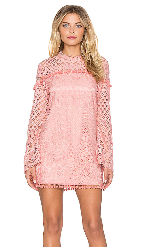 TULAROSA X REVOLVE MATILDA LACE DRESS BLUSH PINK (Or Wine)