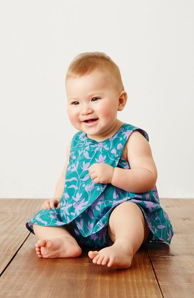 Tea Collection 'Crocus' Print Dress (Baby Girls) Laguna