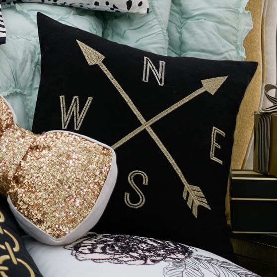 The Emily + Meritt Compass Pillow Cover PB Teen