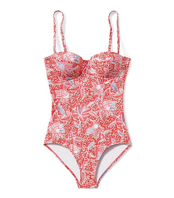 Tory Burch EMMARENTIA UNDERWIRE ONE-PIECE MELON EMMARENTIA B tory burch private sale spring 2016
