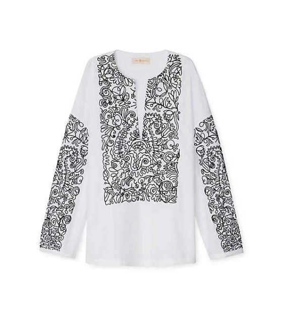 Tory Burch POPLIN TUNIC TOP Tory Burch Private Sale Spring 2016
