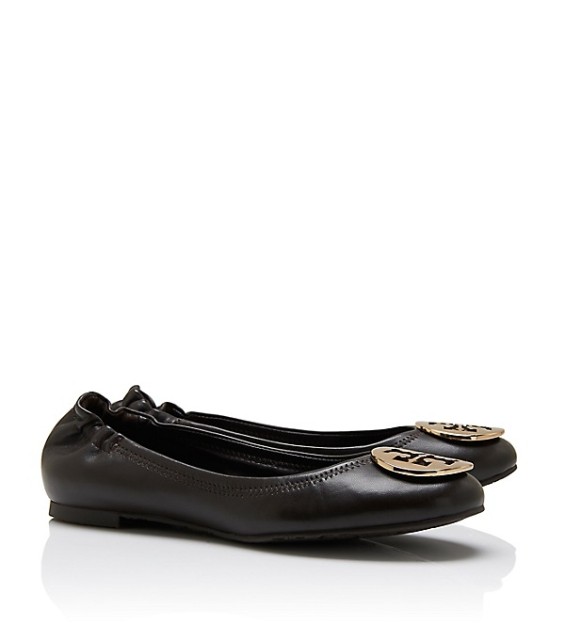 Tory Burch REVA BALLET FLAT Med Brw/Gold tory burch private sale spring 2016