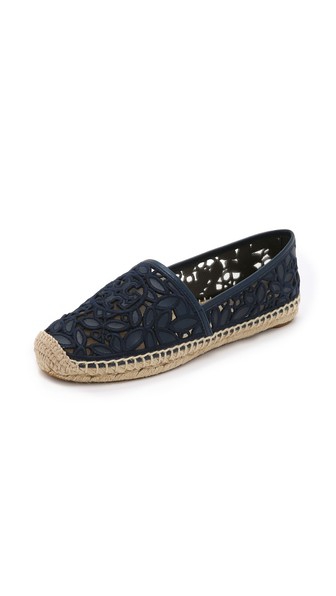 Tory Burch Rhea Lace Espadrilles Bright Navy Shopbop Spring Sale