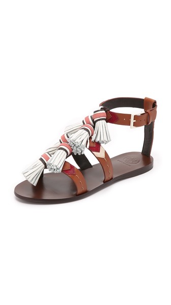  Tory Burch Weaver Tassel Sandals Multi Tan Light Almond Shopbop Spring Sale