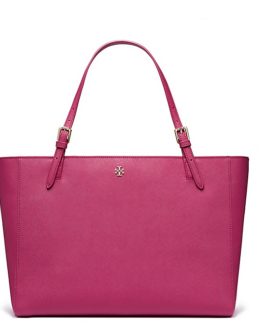 Tory Burch YORK BUCKLE TOTE Raspberry tory burch private sale spring 2016