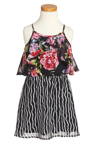 Truly Me 'Twofer' Dress (Toddler Girls & Little Girls) Floral Print 