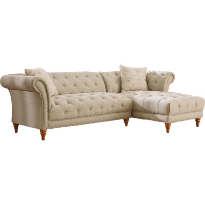 Tufted Sectional by Lark Manor Nail head trim Wayfair Easter Sale