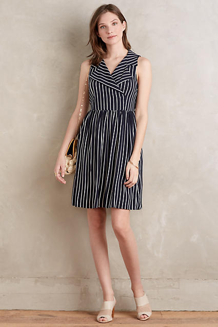 Tylho Marlowe Stripe Shirtdress Black White