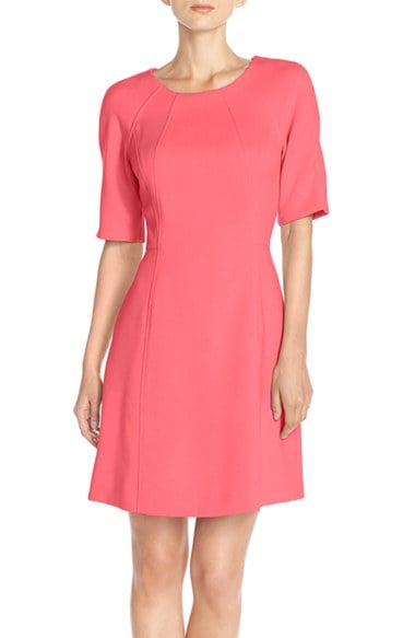 Vince Camuto Seamed Crepe A-Line Dress (Regular & Petite) Allison Pink a-line dresses for easter