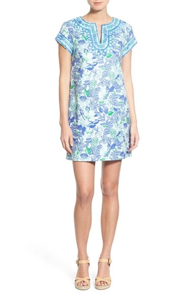 Vineyard Vines 'Cordia' Floral Print Tunic Dress Wintermint floral print easter dresses