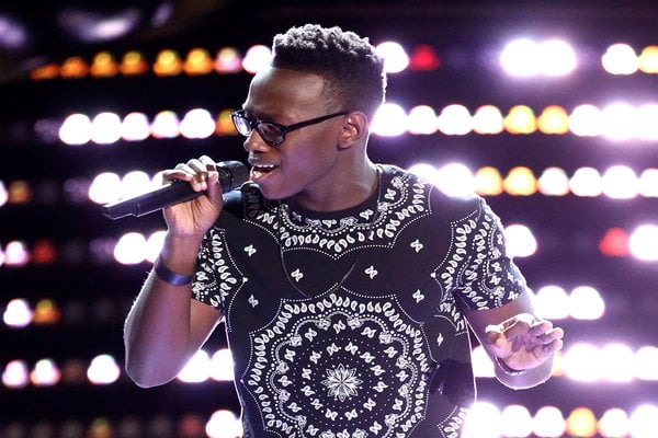 Watch Brian Nhira of "The Voice" season 10 sing Pharrell Williams hit song "Happy" during his blind audition on the Monday, March 3rd episode of "The Voice."